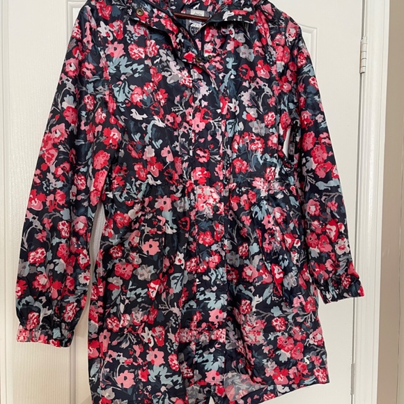 NEW - Joules - waterproof breathable - jacket - packable - raincoat -floral navy - Picture 2 of 9